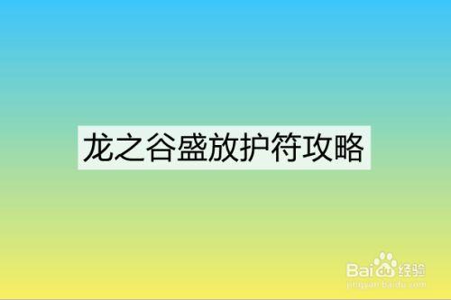 龙之谷私服守护者护符用哪一种好用一点的